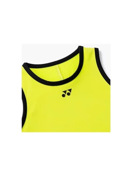 Tenisové tričko YONEX Practice In fresh lime černé