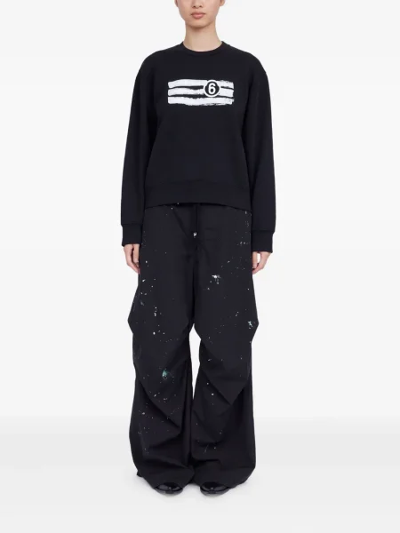 Hanorac Mm6 Maison Margiela din jerseu negru