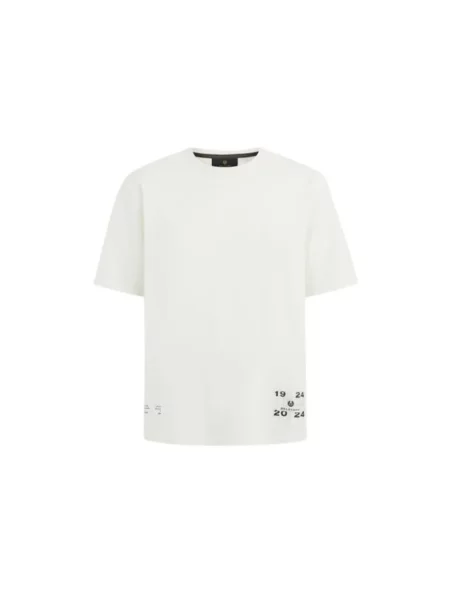 Koszulka Belstaff z naszywkami biała