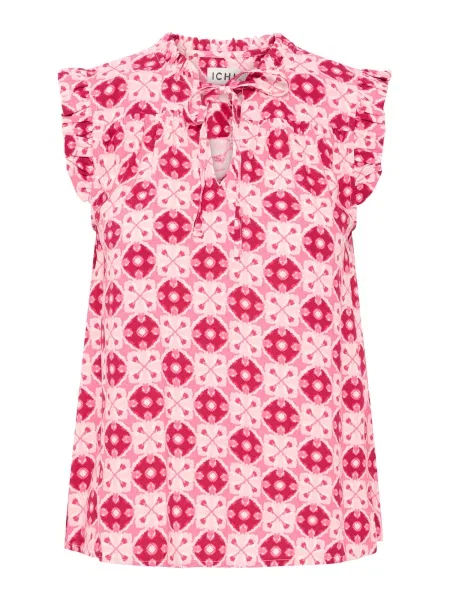 ICHI Bluză IHVERA roz / roz pal / roz închis alb