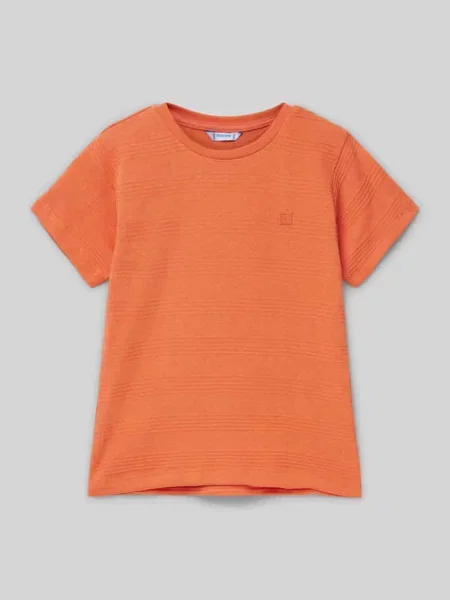 T-shirt z naszywką z logo Mayoral pomarańczowa