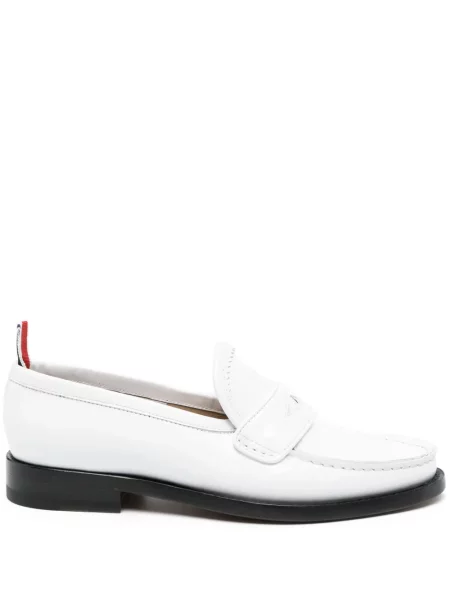 Pantofi loafer Thom Browne din piele alb