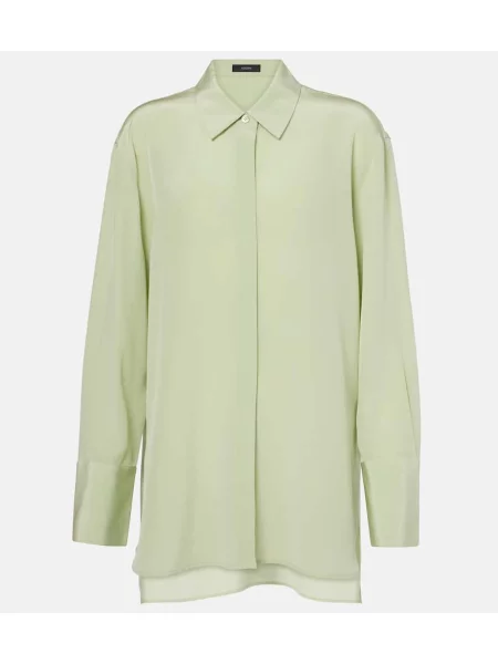 Cămașă Joseph de mătase verde