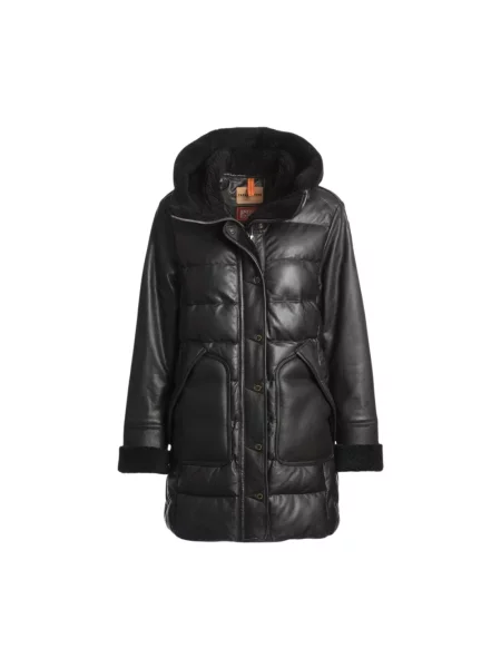 Kurtka skórzana Parajumpers czarna