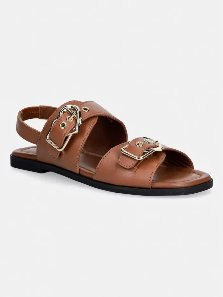 Love Moschino sandali usnjeni rjava