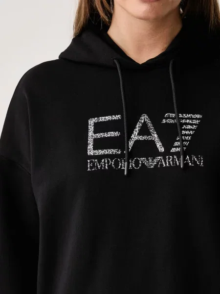Emporio Armani melegítő szett női pamuttal fekete