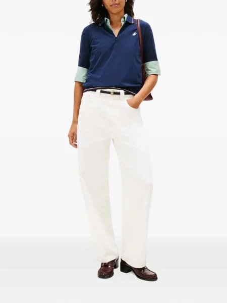 Top Tommy Hilfiger cu autograf albastru