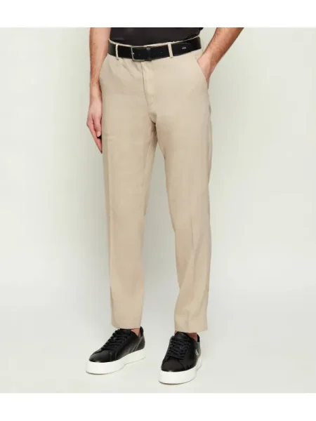 BOSS BLACK De in pantaloni | Tapered fit negru