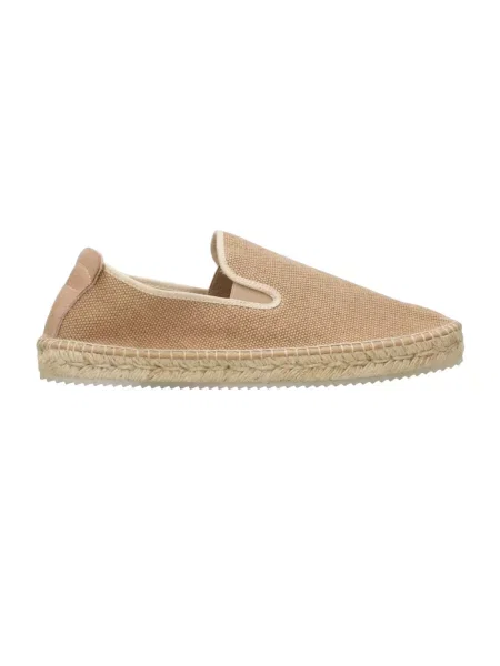 Espadryle Espadrilles skórzane beżowe