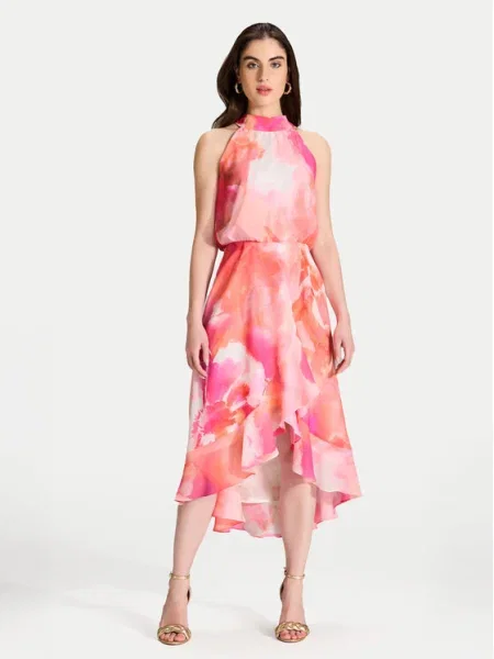 Swing Коктейлна рокля розов