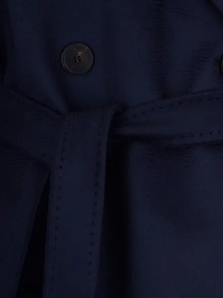 Двуредно препасан палто Max Mara синьо