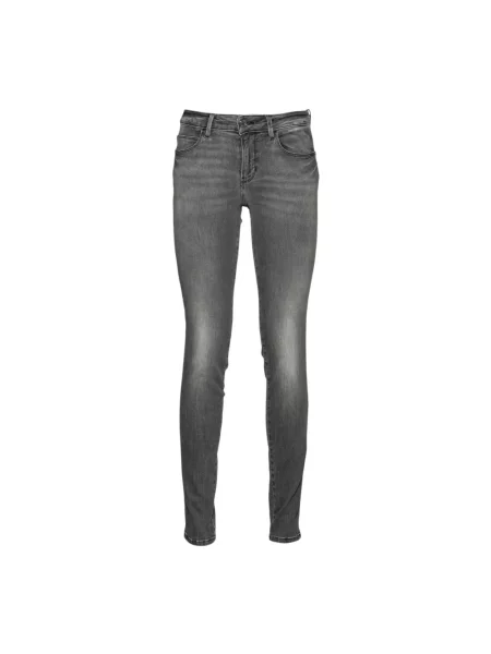 Talia jeansy skinny Guess z wysoką talią szare