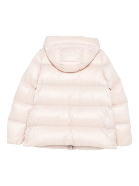 Geacă cu puf Moncler cu glugă roz
