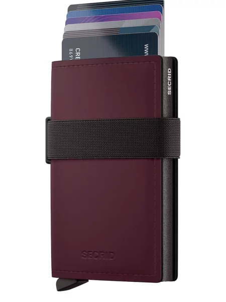Secrid portofel RFID din piele MATTE violet