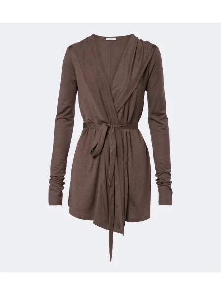 Cardigan Max Mara din jerseu plic maro