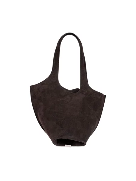 Torebka skórzana The Attico skórzana brązowa