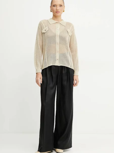 Сорочка Fracomina relaxed класичний комір бежевий