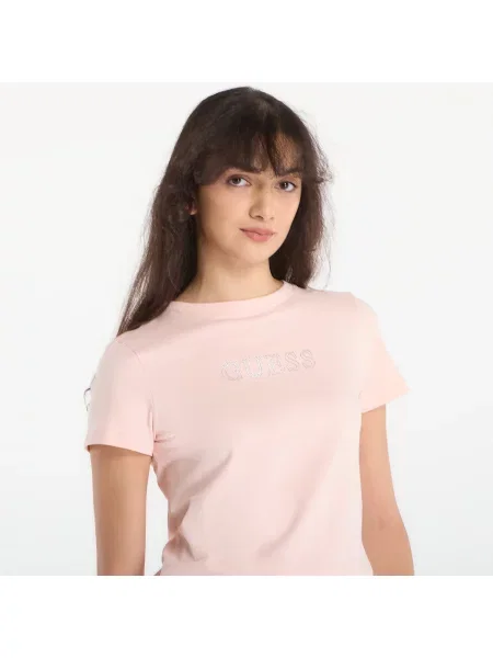 T-shirt GUESS Briana Ss T-Shirt Pink Good Vibes L ροζ