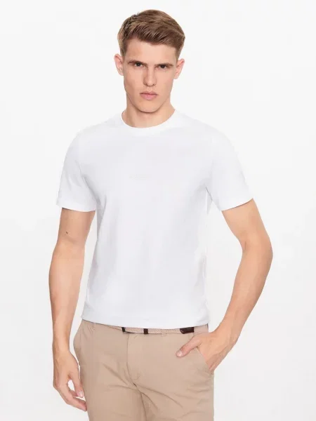 GUESS Tricou AIDY CN SS TEE alb