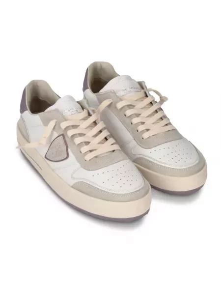 Buty do tenisa Philippe Model zamszowe do tenisa białe