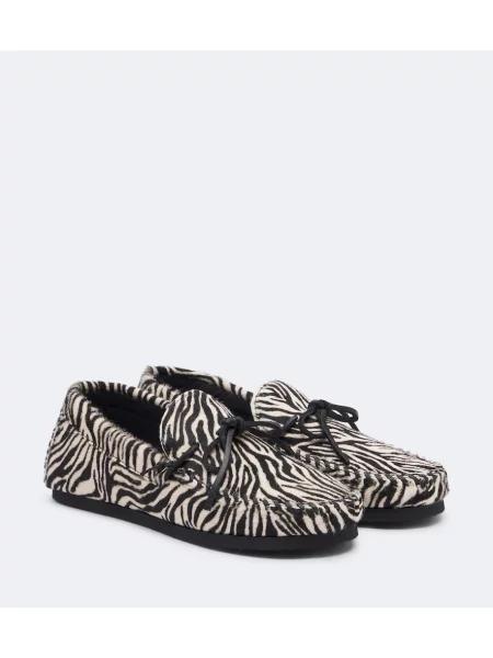 Pantofi loafer Isabel Marant cu imagine cu model zebră negru