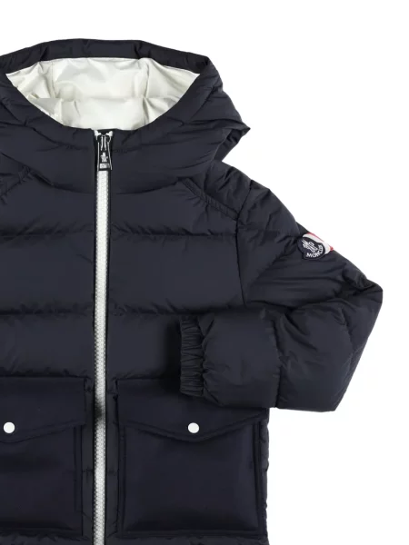 Kurtka dziecięca Moncler Enfant niebieska