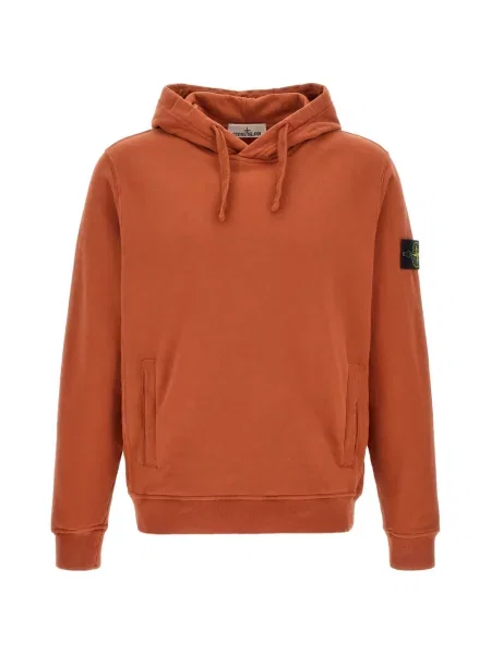 Hanorac din fleece Stone Island din fleece cu strasuri portocaliu