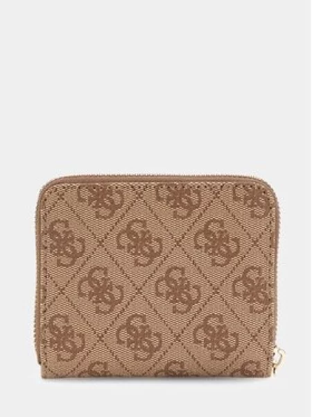 GUESS Peněženka LAUREL II SLG SMALL AROUND velbloudí / koňaková hnědá