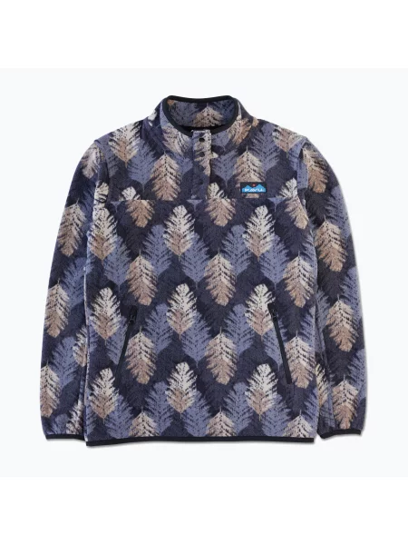 Bluza polarowa KAVU Cavanaugh leaf layout granatowy