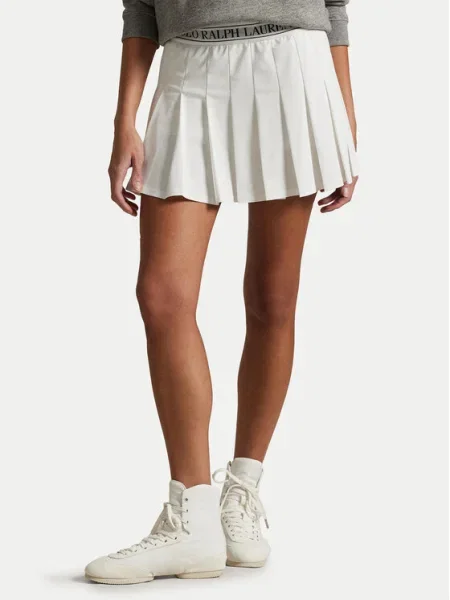 Polo Ralph Lauren Fustă plisată alb