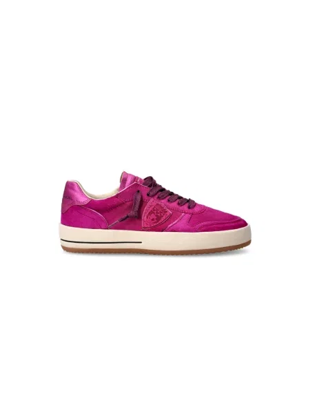 Sneakersy Philippe Model skórzane do tenisa różowe