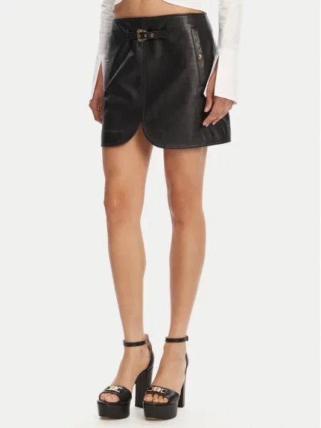 Versace Jeans Couture Шкіряна спідниця чорний