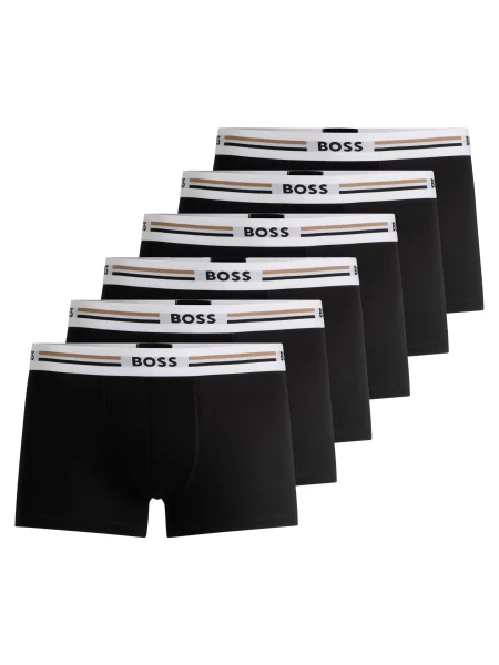 BOSS Boxeralsók sötét bézs / fekete fehér