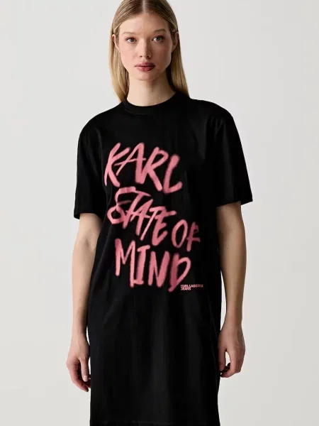 Karl Lagerfeld Jeans rochie din negru
