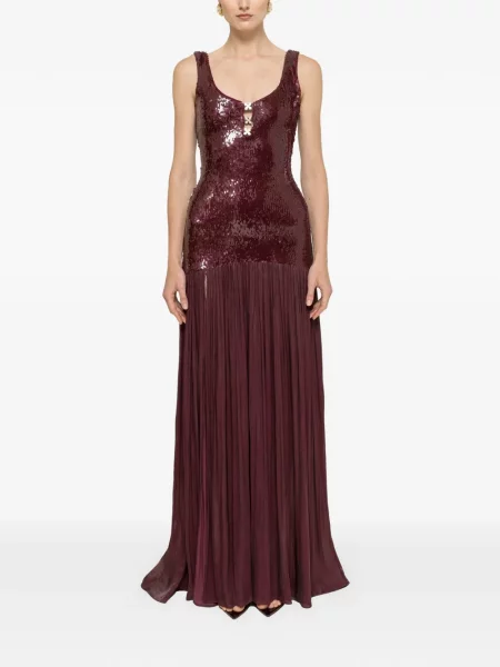 Rochie maxi Nissa cu paiete roșu