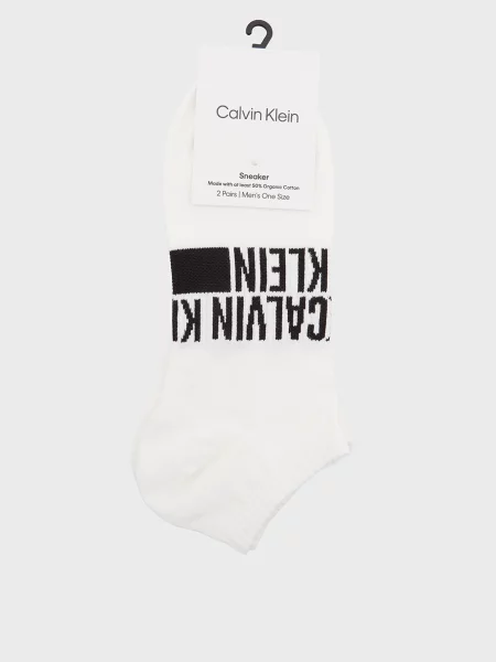 У смужку шкарпетки Calvin Klein з лого білі