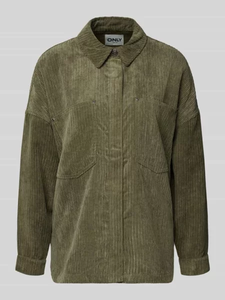 Bluzka koszulowa o luźnym kroju z na piersi model ‘JANINE-RAI’ Only