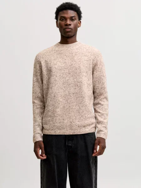 JACK & JONES Pulover JJENIEL amestecat bej