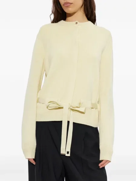 Cu centură cardigan Ferragamo din cașmir galben