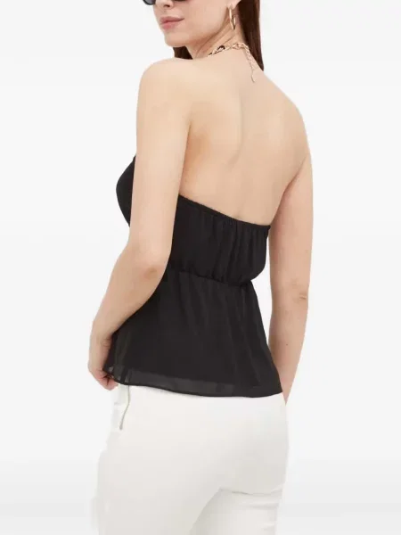 Top Morgan cu gât halter negru