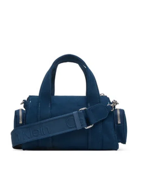 Calvin Klein Táska Webbing Strap Canvas Pocket Bag kék