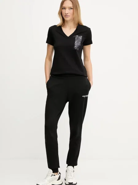 Спортивні штани Armani Exchange однотонні чорний