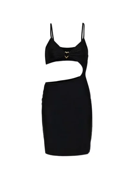 Rochie mini Moschino cu motiv cu inimi negru