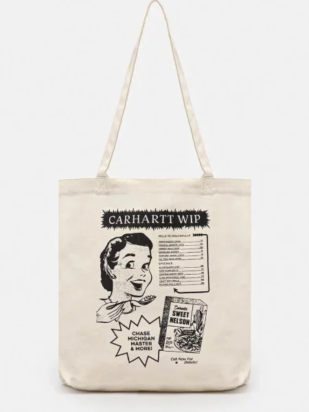 Carhartt WIP geantă de Canvas Graphic Tote bej