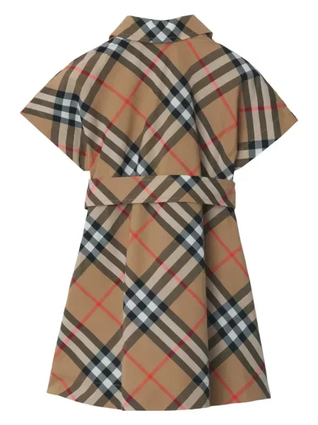 Sukienka koszulowa dziecięca Burberry brązowa