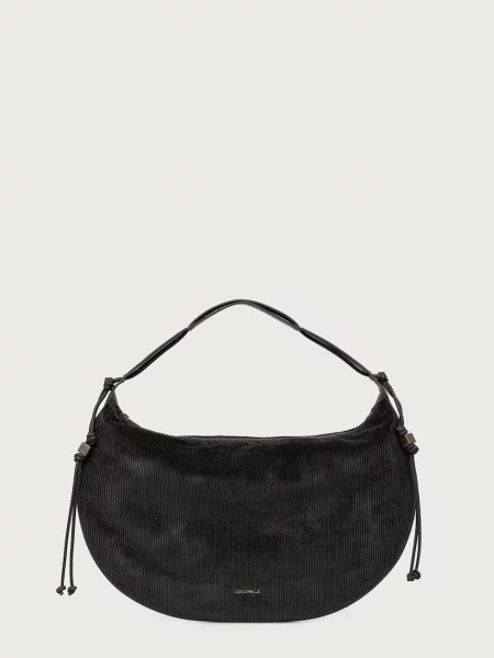 Coccinelle geantă shopper pentru femei din catifea reiată verde