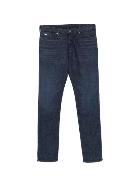 Blugi Emporio Armani cu autograf albastru