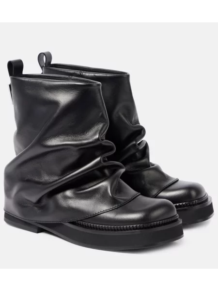 Cizme scurte The Attico din piele negru