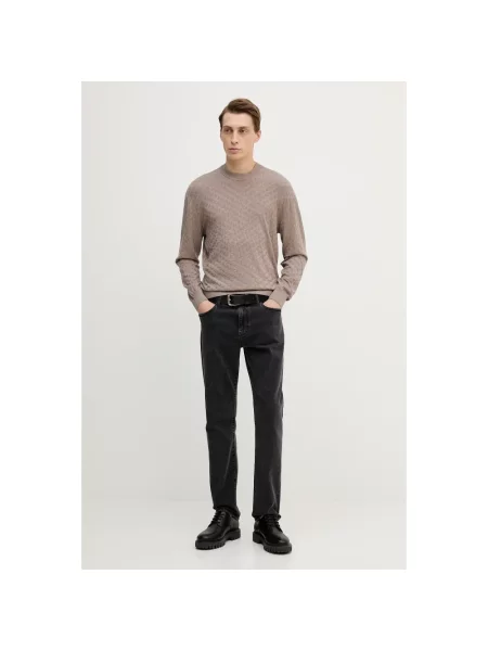 Armani Exchange sweter beżowy