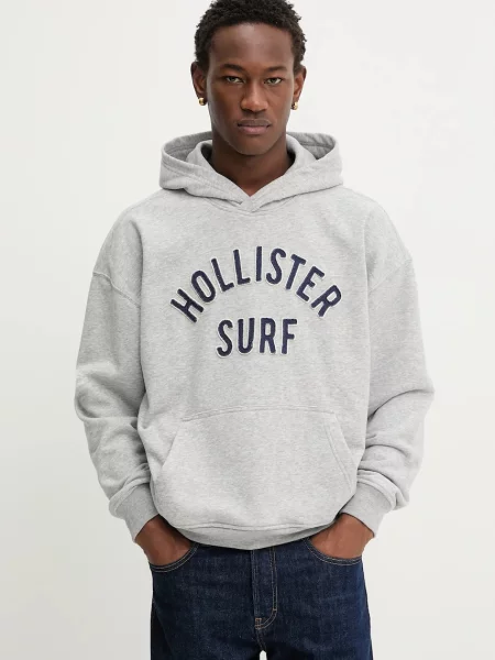 Pulover Hollister Co. s kapuco siva